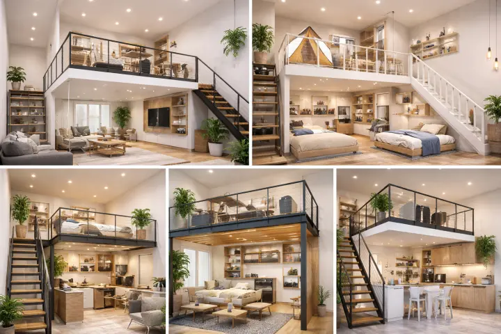 Mezannine Ruang Rumah Estetik di Tebet